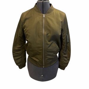 Ci Sono Olive Green Bomber Jacket